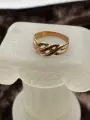 Винтажное позолоченное кольцо, клеймо, размер 19
