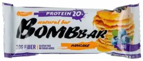 Батончики протеиновые без сахара Bombbar, 12 шт по 60 г, вкус: смородиново-черничный панкейк