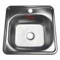 FABIA Мойка врезная, декор 38х38 (0,6 мм) глубина 160 мм без перелива+гофросифон в комплекте 3806D