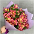 Букет Well Flowers Альстромерия, 9 шт, круглый, на стеблях, высота 50 см свежий букет цветов