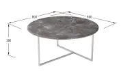 Стол журнальный Калифорния Маджоре серый мрамор