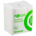 Салфетка бумажная 1-сл 24х20 см 100 шт/уп БЕЛАЯ целлюлоза FOCUS 1 уп