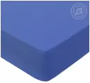 Простыня на резинке из поплина синий 140х200х20