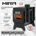 Печь отопительная Термокрафт MIRA S, сталь, для дров, 70 куб. м, с эффектом живого огня