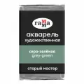 Краска акварельная художественная Гамма Старый Мастер, серо-зеленая, 2,6мл, кювета (200521550), 6шт.