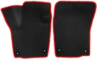 Передние коврики для Skoda Rapid 2 (2020-2022), Черные соты с красным кантом