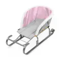 Сиденье-Матрац для санок универсальное Nika, СС2-3/ОР, с облачками розовый