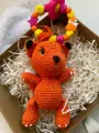Вязаная погремушка на кольце