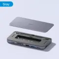 Hagibis 9 в 1 USB C док-станция с чехлом SSD, серый