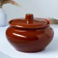 Жаровня Кунгурская керамика, керамика, 3 л, круглая, коричневая