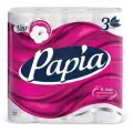 Комплект 10 шт, Бумага туалетная бытовая, спайка 32 шт., 3-слойная (32х16.8 м), PAPIA, белая, 5058532