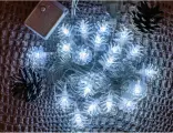 Светодиодная гирлянда лесные шишки, 20 холодных белых LED-огней, 4 м, прозрачный ПВХ, IP20, Serpantin 725-0074