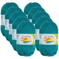 Пряжа Alpina Пряжа ALPINA ANABEL 100% мерсеризованный хлопок 10 шт.х50г 120м, 100 % хлопок, 50 г, 120 м, 10 шт., №081 сине-серый