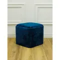 Пуф трансформер 5 в 1 синий велюр, пуф из табуреток, металлический каркас, в прихожую, кухню, гостиную, прихожую