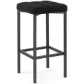 Стул барный Woodville Лофт микровелюр катания блэк / черный матовый