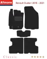Автоковрики Allmone Классик для Renault Duster 1 (HS) 2015 - 2021, темно-серые, 5шт. / Рено Дастер 1 / текстильные / в салон