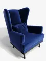 Кресло SAV Велюр Maserati темно-синий Black 90х75х96 см