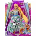 Кукла Barbie EXTRA в голубом платье с цветами HHN14