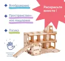 Деревянный конструктор для мальчиков Ситипарк, сборная модель Polly, детская парковка гараж для машинок с лифтом