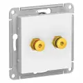 1 шт. Systeme Electric AtlasDesign Бел Аудиорозетка двухместная, ATN000187
