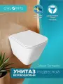 Унитаз подвесной OWL 1975 Alexo Tornado 490х340х350 безободковый с сидением микролифт, скрытое торнадо