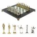 Настольные шахматы Египет доска 32х32 см из мрамора и змеевика 127724