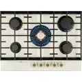 Газовая варочная панель Hiberg VM 7155 Y 68 см, 5 конфорок электроподжиг газконтроль, бежевый