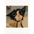 Алмазная мозаика на подрамнике - вышивка Мокрый кот 40 х 40 см