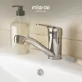 Смеситель для раковины и умывальника Milardo Simp IMSBR0M01 поворотный глянцевый хром