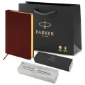 Подарочный набор: шариковая ручка Parker Jotter Essential, ежедневник А5 и фирменный пакет Паркер