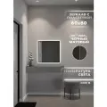 Зеркало с подсветкой в алюминиевой раме настенное ONE MARKET 60х60 см. Свет: Нейтральный Белый 6000К. Черное
