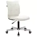 Кресло офисное Бюрократ CH-330M/VELV20 без подлокотников молочный крестовина металл