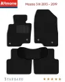Ворсовые коврики для Mazda 3 3 (BM) 2013 - 2019, Стандарт, черные, 5шт / Мазда