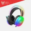Игровые наушники ONIKUMA X25 Black Rainbow Spirit черные, с подсветкой