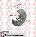 Торм. барабан [203x44] 4 отв. [min 2] ZIMMERMANN 250.1770.00 Zimmermann арт. 250177000