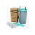 LAIMA Швабра с отжимом и двухкамерным ведром 7л 3 насадки из микрофибры COMPACT MOP 607389