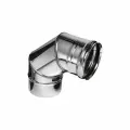Угол дымохода ф120 мм 90 гр нерж 0,8мм