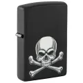 Оригинальная бензиновая зажигалка ZIPPO с покрытием Black Matte, латунь/сталь, серебристая, 38x13x57 мм