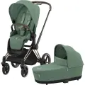Детская коляска Cybex Priam IV Rosegold 2 в 1 Leaf Green