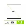 Экран для проектора Cactus 180x180см Map type CS-PSRM-180x180-BK 1:1 настенно-потолочный рулонный черный