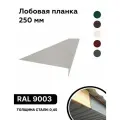 Лобовая планка (фронтонная) 250мм, RAL 9003 белый, для отделки кровельного свеса. 250мм - 2000мм 10шт