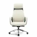 Эргономичное кресло руководителя Eureka OC07 SERENE (Nappa кожа), белое