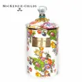 Банка для сыпучих продуктов 1,8 литра, MacKenzie-Childs, Flower Market, цветы, деколь, эмаль, бронза, премиум посуда, емкость для хранения с крышкой