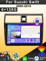 Магнитола для Suzuki Swift 2005-2010, Автомагнитола для Сузуки Свифт 3 ,4G Android 6+128GB 2din Мультимедиа Bluetooth FM WIFI Автомобильный