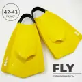 Короткие силиконовые ласты с открытой пяткой SwimRoom Fly , цвет желтый