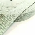Стропа-лента ременная 32 мм, хлопок искусственный толщ. 2 мм, 45 метров, серая