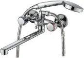 Смеситель для ванны Ammore A4585-F, нержавеющая сталь, аэратор, хромированный