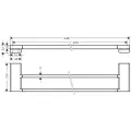 Hansgrohe Двойной держатель полотенец AddStoris Hansgrohe 41743670, матовый черный