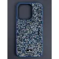 Чехол Swarovski, для iPhone 13 Pro, силикон, ударопрочность, синий