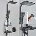 Quyanre черная душевая система 4 в 1 с цифровым дисплеем Black TH A